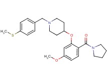 4-[5-methoxy-2-(1-pyrrolidinylcarbonyl)phenoxy]-1-[4-(methylthio)benzyl]piperidine