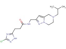 3-(3-chloro-1H-1,2,4-triazol-5-yl)-N-[(5-isobutyl-4,5,6,7-tetrahydropyrazolo[1,5-a]pyrazin-2-yl)methyl]propanamide