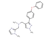 N-methyl-1-(1-methyl-1H-imidazol-2-yl)-N-{[1-methyl-3-(4-phenoxyphenyl)-1H-pyrazol-4-yl]methyl}methanamine
