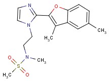 N-{2-[2-(3,5-dimethyl-1-benzofuran-2-yl)-1H-imidazol-1-yl]ethyl}-N-methylmethanesulfonamide