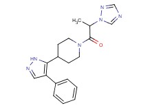 4-(4-phenyl-1H-pyrazol-5-yl)-1-[2-(1H-1,2,4-triazol-1-yl)propanoyl]piperidine