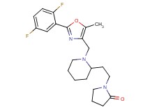 1-[2-(1-{[2-(2,5-difluorophenyl)-5-methyl-1,3-oxazol-4-yl]methyl}-2-piperidinyl)ethyl]-2-pyrrolidinone