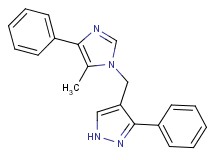 4-[(5-methyl-4-phenyl-1H-imidazol-1-yl)methyl]-3-phenyl-1H-pyrazole