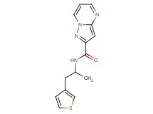 N-[1-methyl-2-(3-thienyl)ethyl]pyrazolo[1,5-a]pyrimidine-2-carboxamide