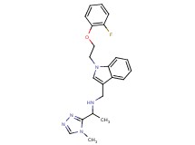({1-[2-(2-fluorophenoxy)ethyl]-1H-indol-3-yl}methyl)[1-(4-methyl-4H-1,2,4-triazol-3-yl)ethyl]amine