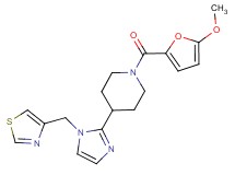 1-(5-methoxy-2-furoyl)-4-[1-(1,3-thiazol-4-ylmethyl)-1H-imidazol-2-yl]piperidine