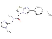 6-(4-ethylphenyl)-N-methyl-N-[(1-methyl-1H-imidazol-2-yl)methyl]imidazo[2,1-b][1,3]thiazole-3-carboxamide