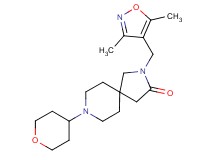 2-[(3,5-dimethyl-4-isoxazolyl)methyl]-8-(tetrahydro-2H-pyran-4-yl)-2,8-diazaspiro[4.5]decan-3-one