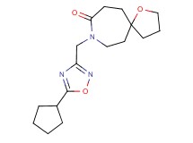 8-[(5-cyclopentyl-1,2,4-oxadiazol-3-yl)methyl]-1-oxa-8-azaspiro[4.6]undecan-9-one