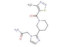 2-(2-{1-[(4-methyl-1,2,3-thiadiazol-5-yl)carbonyl]-3-piperidinyl}-1H-imidazol-1-yl)acetamide