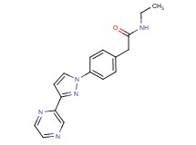 N-ethyl-2-[4-(3-pyrazin-2-yl-1H-pyrazol-1-yl)phenyl]acetamide