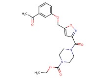 ethyl 4-({5-[(3-acetylphenoxy)methyl]-3-isoxazolyl}carbonyl)-1-piperazinecarboxylate