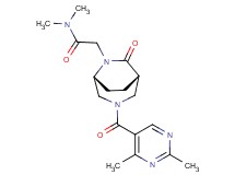 2-{(1S*,5R*)-3-[(2,4-dimethyl-5-pyrimidinyl)carbonyl]-7-oxo-3,6-diazabicyclo[3.2.2]non-6-yl}-N,N-dimethylacetamide