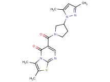 6-{[3-(3,5-dimethyl-1H-pyrazol-1-yl)-1-pyrrolidinyl]carbonyl}-2,3-dimethyl-5H-[1,3]thiazolo[3,2-a]pyrimidin-5-one
