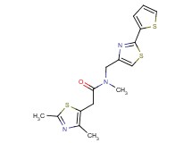 2-(2,4-dimethyl-1,3-thiazol-5-yl)-N-methyl-N-{[2-(2-thienyl)-1,3-thiazol-4-yl]methyl}acetamide