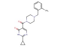 2-cyclopropyl-5-{[4-(2-methylbenzyl)-1-piperazinyl]carbonyl}-4(3H)-pyrimidinone