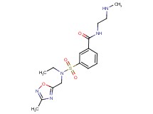 3-({ethyl[(3-methyl-1,2,4-oxadiazol-5-yl)methyl]amino}sulfonyl)-N-[2-(methylamino)ethyl]benzamide