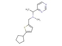 N-[(5-cyclopentyl-2-thienyl)methyl]-N-methyl-1-pyrimidin-4-ylethanamine