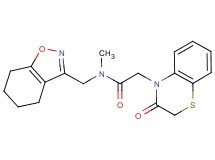N-methyl-2-(3-oxo-2,3-dihydro-4H-1,4-benzothiazin-4-yl)-N-(4,5,6,7-tetrahydro-1,2-benzisoxazol-3-ylmethyl)acetamide