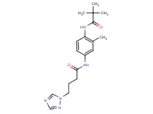 N-{4-[(2,2-dimethylpropanoyl)amino]-3-methylphenyl}-4-(1H-1,2,4-triazol-1-yl)butanamide