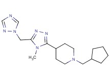 1-(cyclopentylmethyl)-4-[4-methyl-5-(1H-1,2,4-triazol-1-ylmethyl)-4H-1,2,4-triazol-3-yl]piperidine