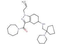 1-allyl-3-(1-azepanylcarbonyl)-N-{[1-(1-piperidinyl)cyclopentyl]methyl}-4,5,6,7-tetrahydro-1H-indazol-5-amine