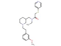 N-ethyl-N-({1-[2-(3-methoxyphenyl)ethyl]-3-piperidinyl}methyl)-2-(4-pyridinylthio)acetamide