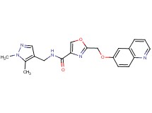 N-[(1,5-dimethyl-1H-pyrazol-4-yl)methyl]-2-[(6-quinolinyloxy)methyl]-1,3-oxazole-4-carboxamide