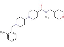 N-methyl-1'-(2-methylbenzyl)-N-(tetrahydro-2H-pyran-4-ylmethyl)-1,4'-bipiperidine-4-carboxamide