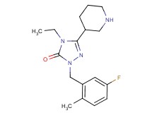 4-ethyl-2-(5-fluoro-2-methylbenzyl)-5-(3-piperidinyl)-2,4-dihydro-3H-1,2,4-triazol-3-one dihydrochloride