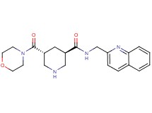 (3R*,5R*)-5-(morpholin-4-ylcarbonyl)-N-(quinolin-2-ylmethyl)piperidine-3-carboxamide