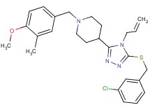 4-{4-allyl-5-[(3-chlorobenzyl)thio]-4H-1,2,4-triazol-3-yl}-1-(4-methoxy-3-methylbenzyl)piperidine