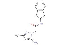 2-(5-amino-3-methyl-1H-pyrazol-1-yl)-N-(2,3-dihydro-1H-inden-2-yl)acetamide
