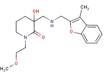 3-hydroxy-1-(2-methoxyethyl)-3-({[(3-methyl-1-benzofuran-2-yl)methyl]amino}methyl)piperidin-2-one