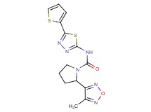 2-(4-methyl-1,2,5-oxadiazol-3-yl)-N-[5-(2-thienyl)-1,3,4-thiadiazol-2-yl]pyrrolidine-1-carboxamide