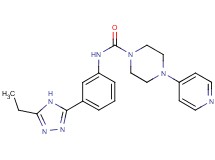 N-[3-(5-ethyl-4H-1,2,4-triazol-3-yl)phenyl]-4-pyridin-4-ylpiperazine-1-carboxamide