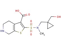 2-{[{[1-(hydroxymethyl)cyclopropyl]methyl}(methyl)amino]sulfonyl}-4,5,6,7-tetrahydrothieno[2,3-c]pyridine-3-carboxylic acid