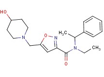N-ethyl-5-[(4-hydroxypiperidin-1-yl)methyl]-N-(1-phenylethyl)isoxazole-3-carboxamide