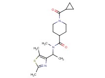 1-(cyclopropylcarbonyl)-N-[1-(2,5-dimethyl-1,3-thiazol-4-yl)ethyl]-N-methyl-4-piperidinecarboxamide