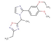 5-{1-[2-(3-ethoxy-4-methoxyphenyl)-1H-imidazol-1-yl]ethyl}-3-ethyl-1,2,4-oxadiazole
