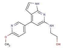 2-{[4-(6-methoxypyridin-3-yl)-1H-pyrrolo[2,3-b]pyridin-6-yl]amino}ethanol