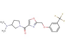 N,N-dimethyl-1-[(2-{[3-(trifluoromethyl)phenoxy]methyl}-1,3-oxazol-4-yl)carbonyl]-3-pyrrolidinamine