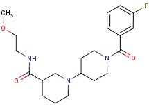 1'-(3-fluorobenzoyl)-N-(2-methoxyethyl)-1,4'-bipiperidine-3-carboxamide
