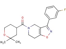 5-[(2,2-dimethyltetrahydro-2H-pyran-4-yl)carbonyl]-3-(3-fluorophenyl)-4,5,6,7-tetrahydroisoxazolo[4,5-c]pyridine