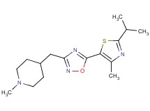 4-{[5-(2-isopropyl-4-methyl-1,3-thiazol-5-yl)-1,2,4-oxadiazol-3-yl]methyl}-1-methylpiperidine