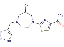 2-[6-hydroxy-4-(1H-1,2,3-triazol-4-ylmethyl)-1,4-diazepan-1-yl]-1,3-thiazole-4-carboxamide