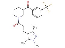 [3-(trifluoromethyl)phenyl]{1-[3-(1,3,5-trimethyl-1H-pyrazol-4-yl)propanoyl]-3-piperidinyl}methanone