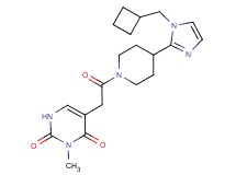 5-(2-{4-[1-(cyclobutylmethyl)-1H-imidazol-2-yl]piperidin-1-yl}-2-oxoethyl)-3-methylpyrimidine-2,4(1H,3H)-dione