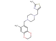 1-[(7-methyl-2,3-dihydro-1,4-benzodioxin-6-yl)methyl]-4-[(2-methyl-1,3-thiazol-4-yl)methyl]piperazine
