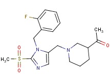 1-(1-{[1-(2-fluorobenzyl)-2-(methylsulfonyl)-1H-imidazol-5-yl]methyl}-3-piperidinyl)ethanone